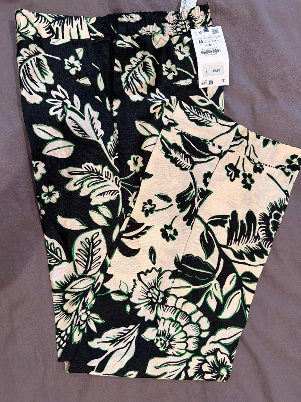 NWT Zara Floral Print Pants – Size M